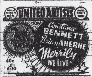 United Artists Theatre - Old Ad (newer photo)